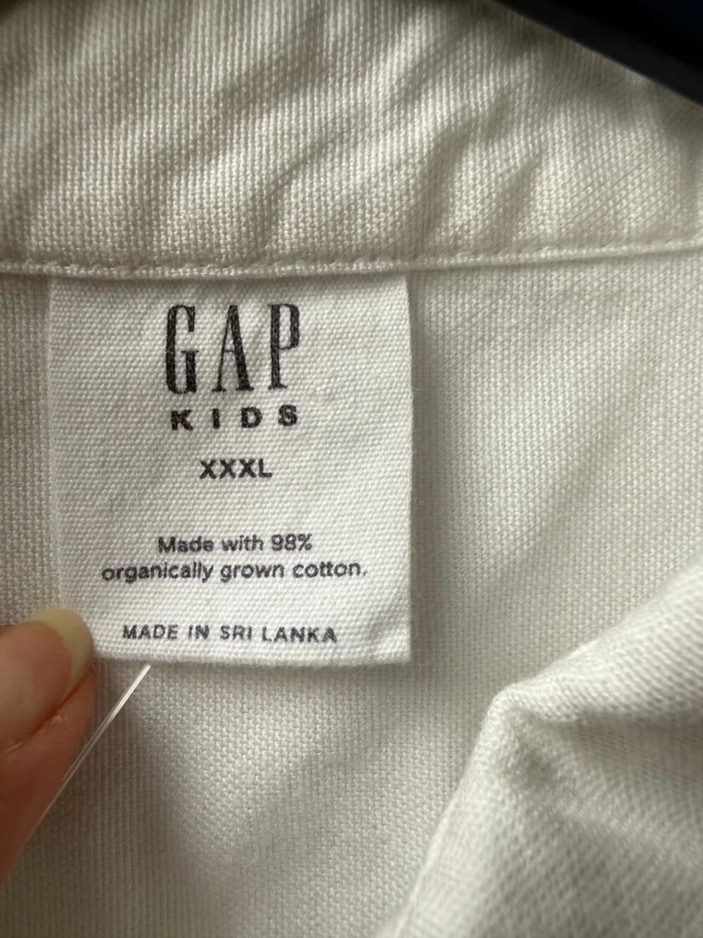 Gap Kids boys white short sleeve collared button down shirt size XXXL 18-20